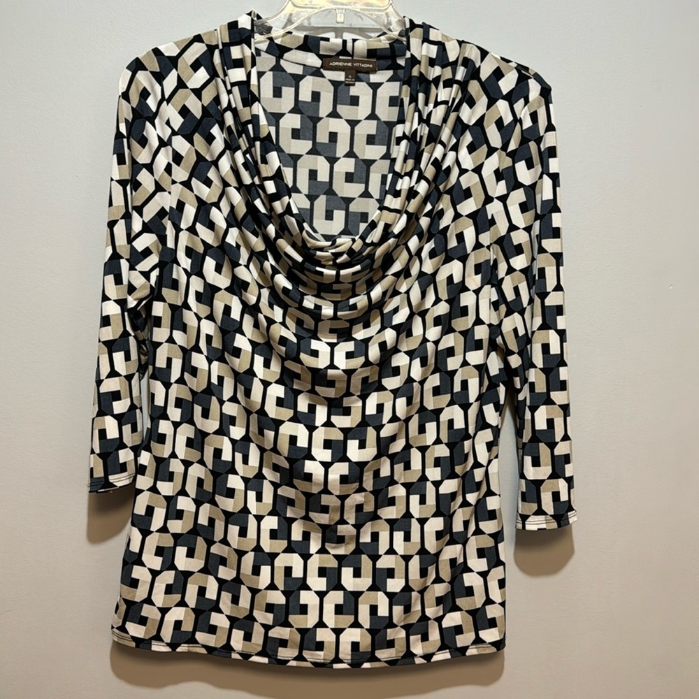 Adrienne Vittadini women’s 3/4 sleeve scoop neck blouse